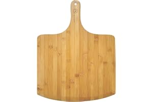 Outset Pizza Peel, Extra Large Bamboo Pizza Paddle, 18" x 14"