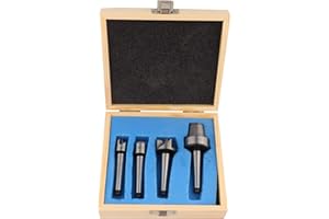 HILITAND 4pcs MT1 Wood Lathe Live Center Drive Spur Cup Woodworking Turning Tools with Wooden Box(MT1)