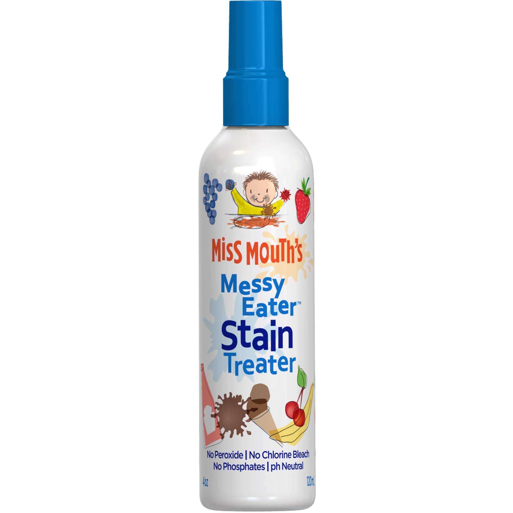 Miss Mouths Messy Eater Stain Treater, 4 ounce Bottle & 10