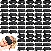 Tarpop 200 Pcs Eye Mask Sleeping Blindfold Eye Cover with Adjustable Strap for Games Party Team Building Travel Individually 