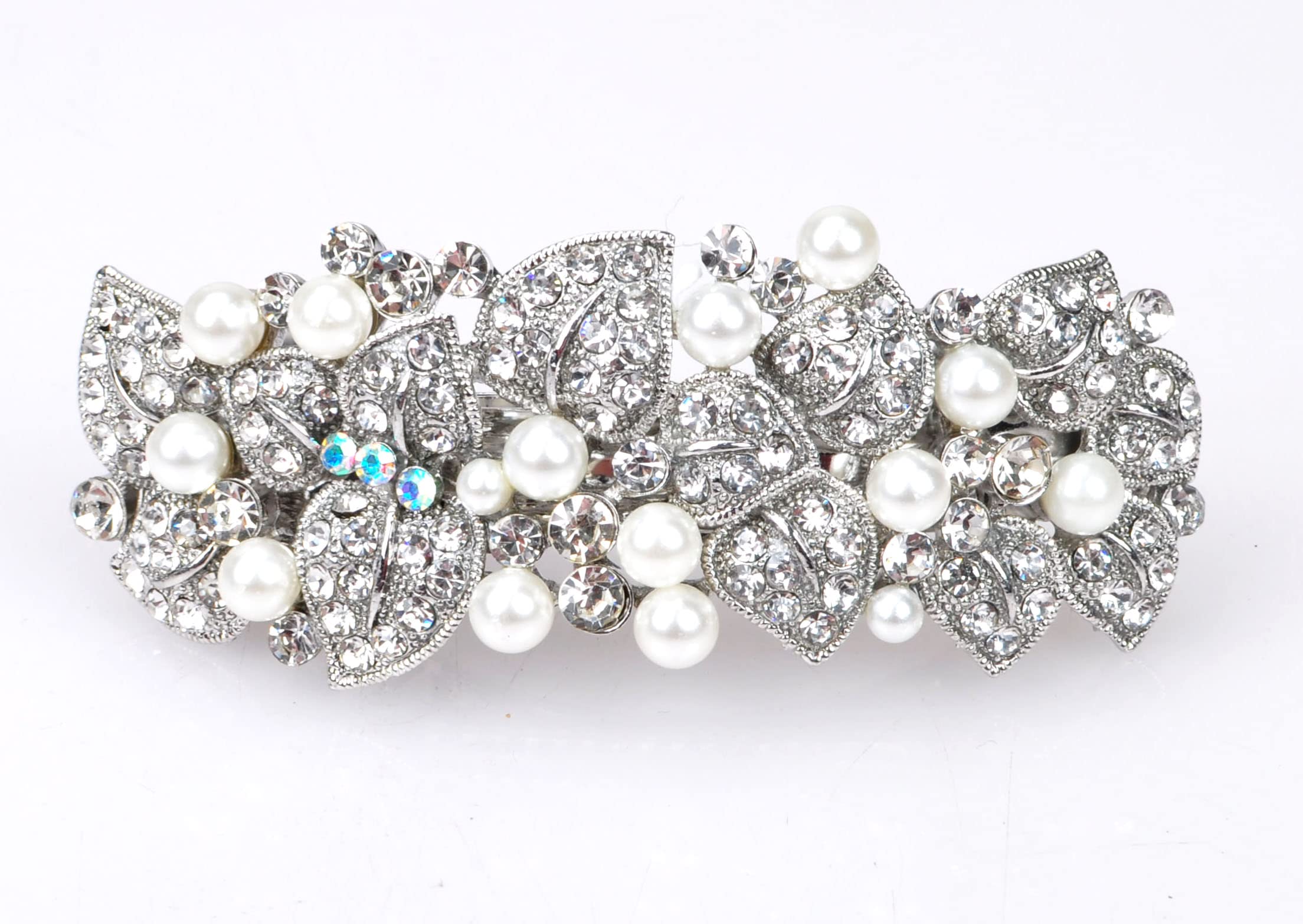 TROTH FASHION Metal Hair Barrette Women, Crystal Rhinestones Hair Barrettes, Diamante Clamp, Anti Slip Large Barrette Hair Clips For Thin & Thick Hairs, Hair Styling Accessories for Women — image 1