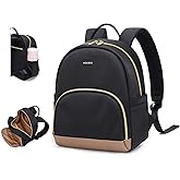 MDODO Small Backpack for Women Lightweight Stylish Mini Backpack Daypack Purses Cute Bookbag for Casual College Travel Daily,fit 10.9Inch iPad,Black