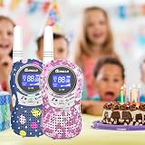 QNIGLO Rechargeable Kids Walkie Talkies Long Distance PMR Fun Toys Birthday view 5