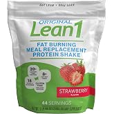 Lean1 Meal Replacement Protein Shake, Strawberry Flavor, 44 Servings in 5 Pound Bag
