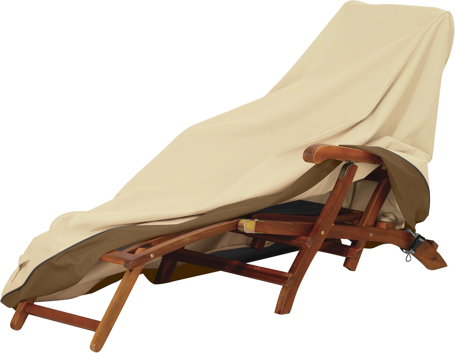 Classic Accessories 55-583-141501-00 Veranda Water-Resistant 65 Inch Steamer Patio Chaise/Deck Chair Cover, Pebble, Steamer Deck Chaise Lounge : Garden & Outdoor