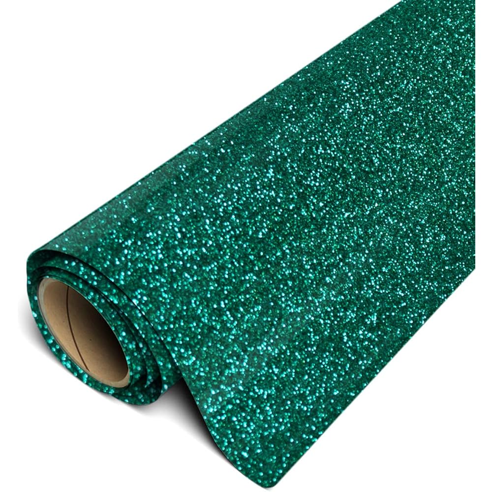 3/mo Finance Siser Glitter HTV 12"x3ft Roll (Emerald) Iron on Heat