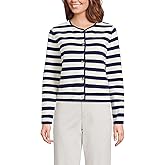 Lands' End Women's Fine Gauge Cotton Milano Blazer Sweater