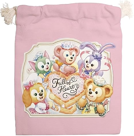 Amazon Zarker ダッフィー ジェラトーニ シェリーメイ ステラルー 巾着袋 中 給食袋 ギフトバッグ 小物入れ コップ袋 こども お弁当 保育園 男の子 女の子 おしゃれ かわいい キャラクター x25cm 便利 ランチバッグ ランチ巾着 ランチベルト オンライン通販