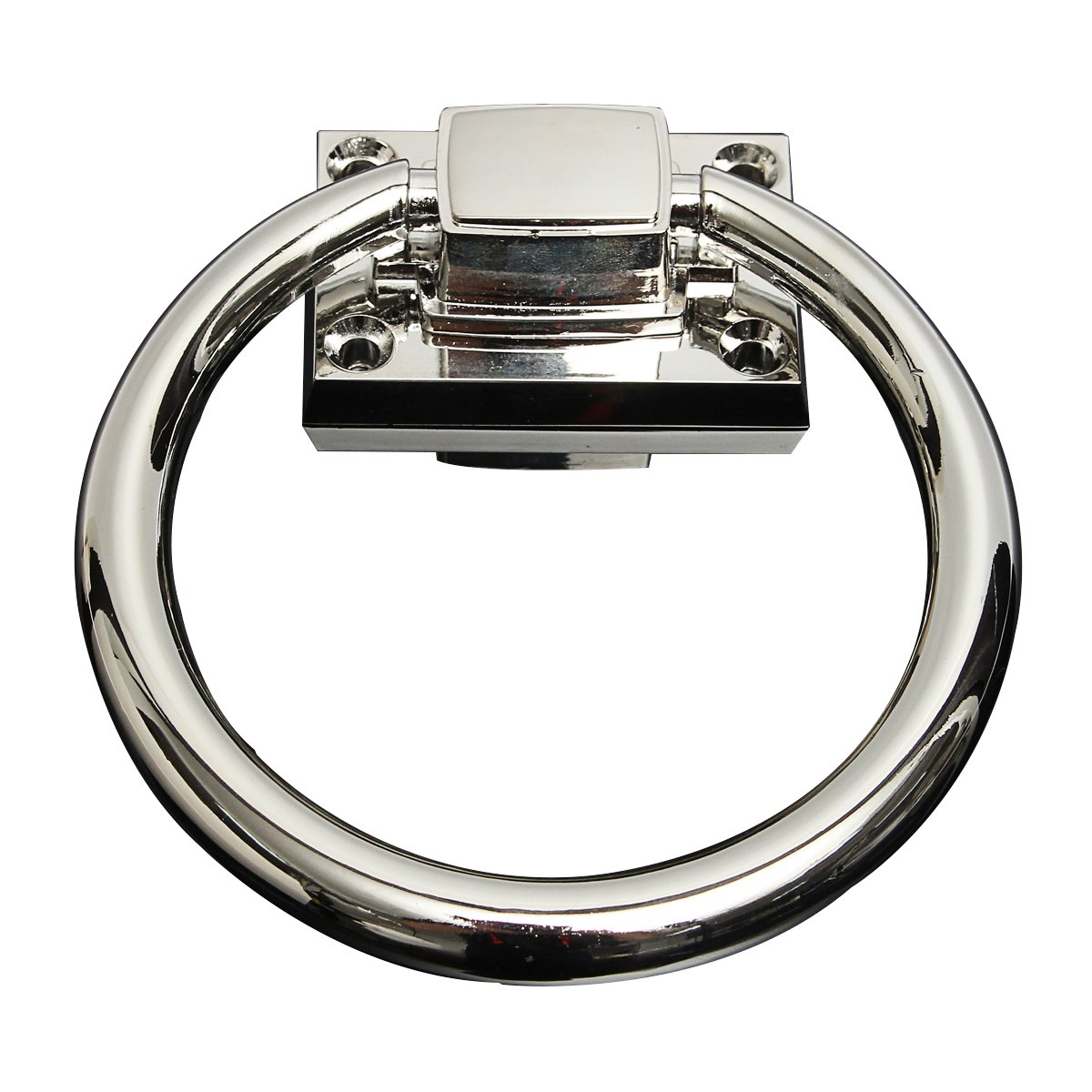 MASUNN Stainless Steel Knocker Pulls Handle Pull Rings Shiny Silver For Wooden Door Chair