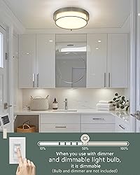 Cargifak Close to Ceiling Light Fixtures, Bushed