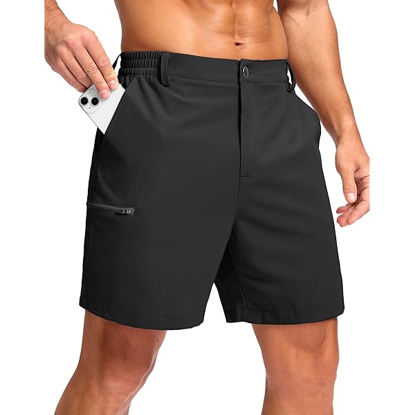 Amazon.com: SERAMY Mens Stretch Golf Shorts with 6 Pockets Dry Fit