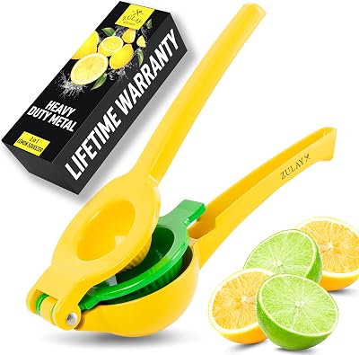 Zulay Kitchen 2 in 1 Citrus Juicer Metal Lemon Lime Press