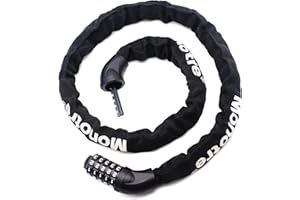 Monotre Bike Chain Lock, 5-Digit Resettable Combination Heavy Duty Anti-Theft Bike Chain Lock, 3.2FT Long Keyless Security Bike Lock for Bicycles, Scooters, Motorcycles, Doors, Fences