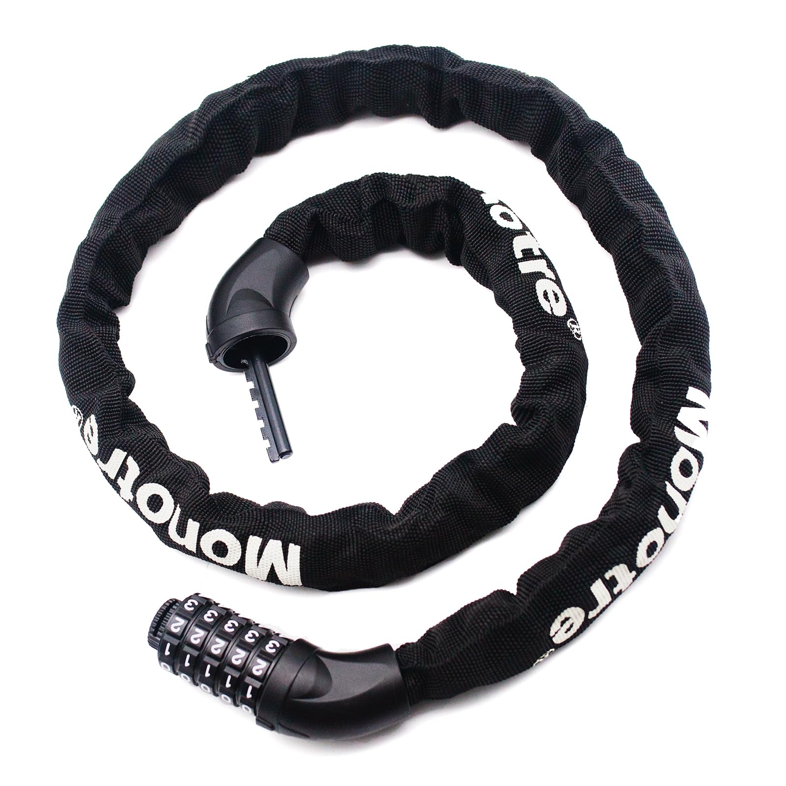 Photo 1 of Monotre Bike Chain Lock, 5-Digit Resettable Combination Heavy Duty Anti-Theft Bike Chain Lock, 3.2FT Long Keyless Security Bike Lock for Bicycles, Scooters, Motorcycles, Doors, Fences