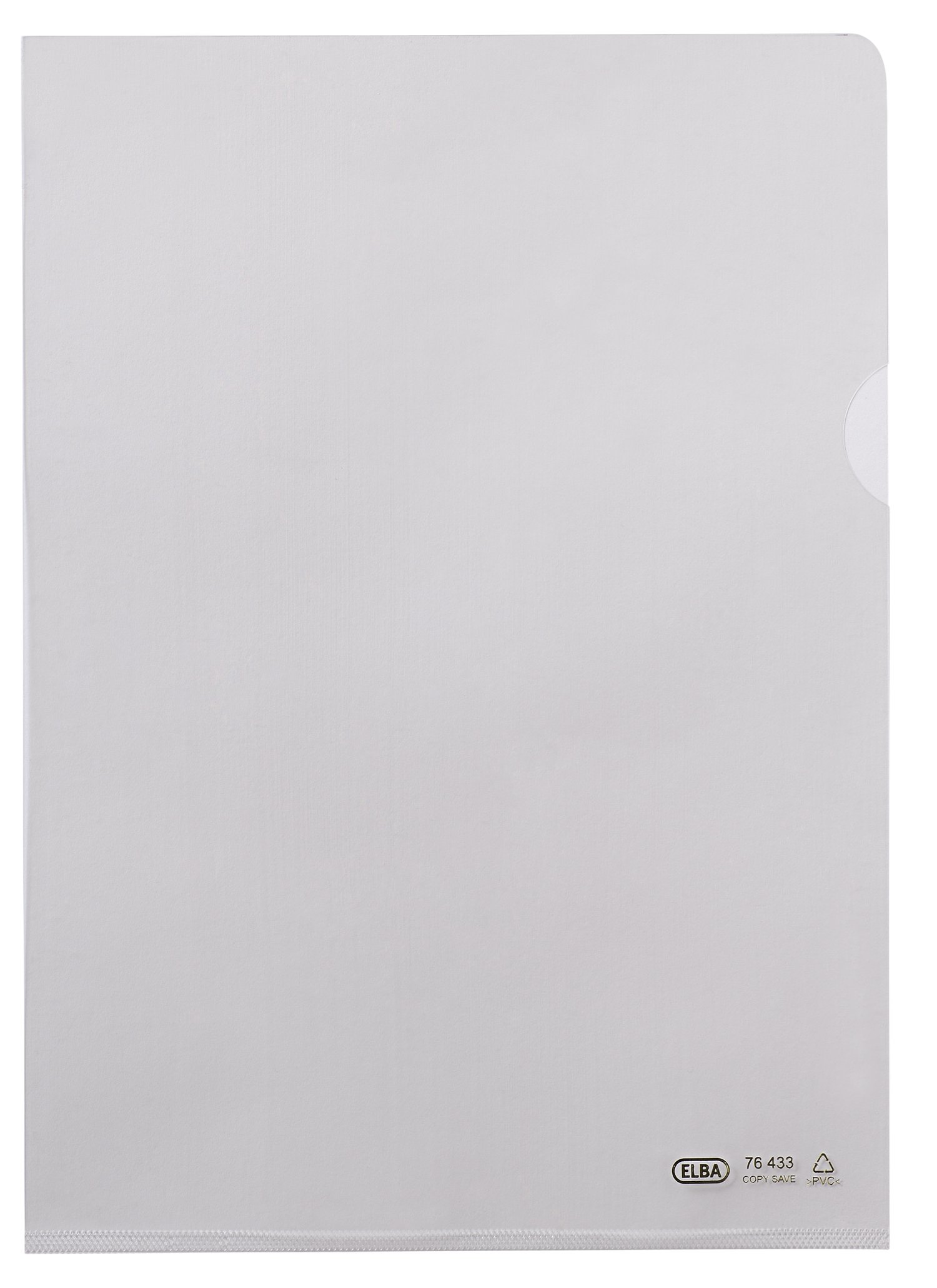 Elba 100461018 Premium Document Holder A4 PVC 0.14 mm Cut-Flush Plain Maximum Capacity 20 Pages Box of 100 Transparent