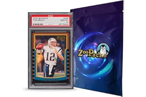 PALOS DESIGNS PSA Football Graded Card Mystery Pack | PSA Graded Football Card | Grade 8+ Guaranteed | Contains One Graded Vintage, Rookie, Legend or Current Star | by Zoo Packs