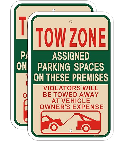 USA TOW AWAY ZONE看板 No Parking - Tow Away Zone 247 Heavy Gauge Aluminum Parking