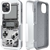 Candykisscase Case for iPhone 14, Handheld Game Console Pattern Shock-Absorption Hard PC and Inner Silicone Hybrid Dual Layer Armor Defender Case for Apple iPhone 14 (Video Game Console)
