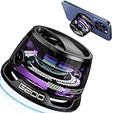 Xpoovv Magnetic Bluetooth Speakers,Small Bluetooth Speaker with Multi-RGB Color Light and Phone Holder for Metal Surface, Perfect Mini Speaker for Shower,Room,Bike,Car,Outdoor Gifts for Teens