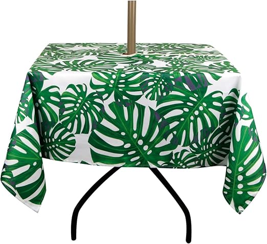 Amazon Com Colorbird Spring Summer Palm Leaf Outdoor Tablecloth