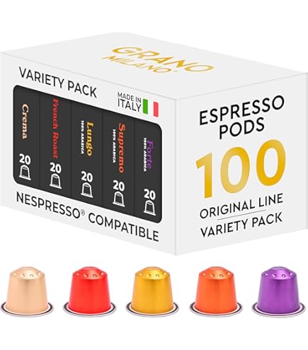 Amazon.com: Grano Milano Ricco Coffee Capsules - 100 Aluminum