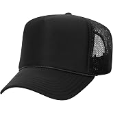 OTTO Polyester Foam Front 5 Panel High Crown Mesh Back Trucker Hats in 97, Bulk, Wholesale
