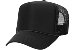 JOE'S USA OTTO Polyester Foam Front 5 Panel High Crown Mesh Back Trucker Hats in 97, Bulk, Wholesale