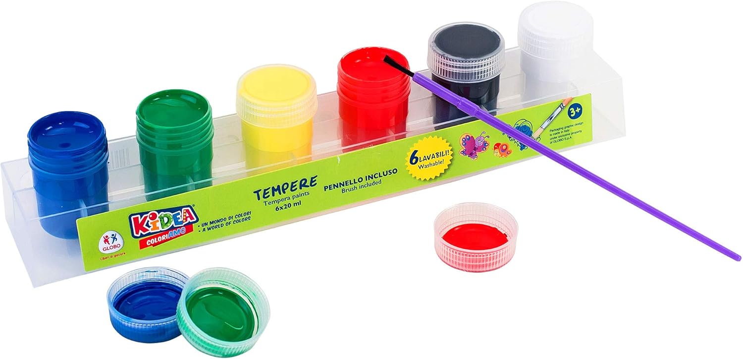 KIDEA- Témperas 6 tarros (Globo 38048): Amazon.es: Juguetes y juegos