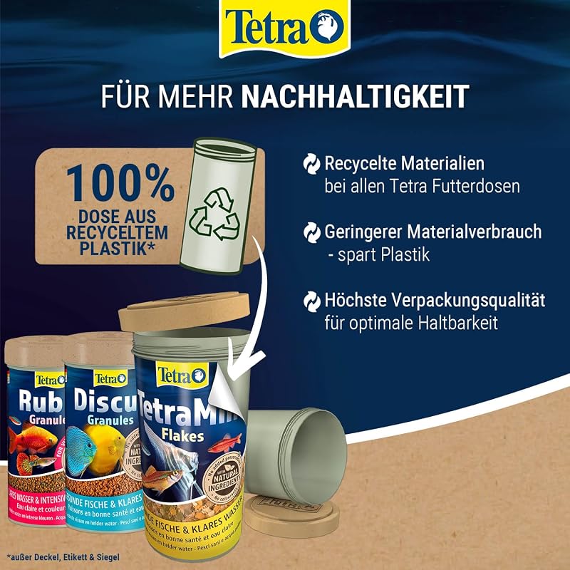 Goldfish Flakes - Flocken-Fischfutter für alle Goldfische und andere Kaltwasserfische, 1 L Dose