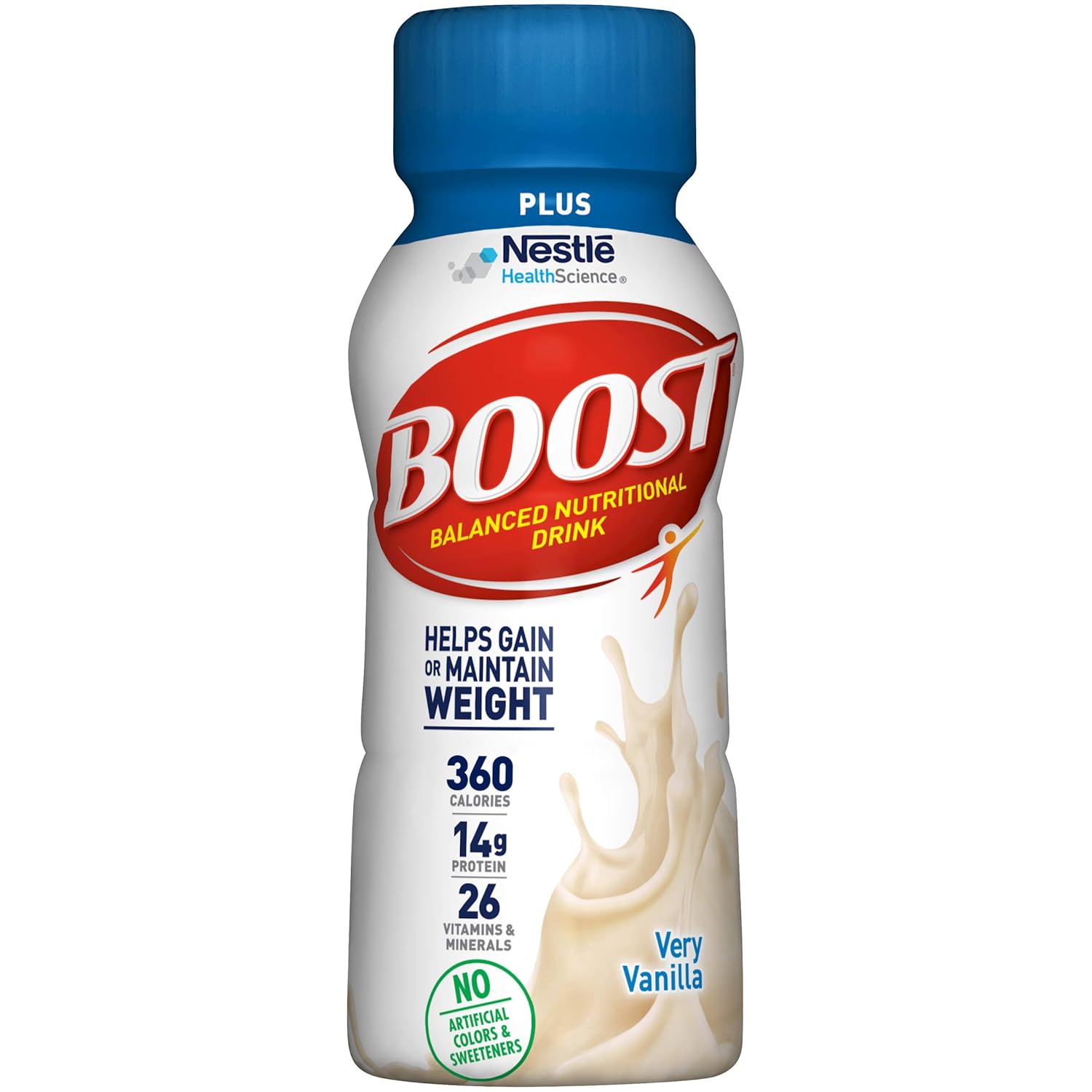 Boost Plus Nutritional Drink, Very Vanilla, 8 fl oz Bottle, 24 Pack : Grocery & Gourmet Food