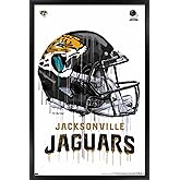 Trends International NFL Jacksonville Jaguars - Drip Helmet 20 Wall Poster, 22.375" x 34", Black Framed Version
