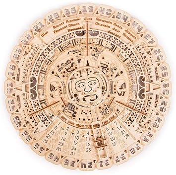 Wood Trick Calendario Maya Puzzle 3d Madera Rompecabezas Adultos Ensamblaje Sin Pegamento 73 Piezas Amazon Es Juguetes Y Juegos