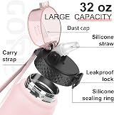 GOPPUS 1L Stainless Steel Water Bottle with Straw Double Wall Insulated view 3
