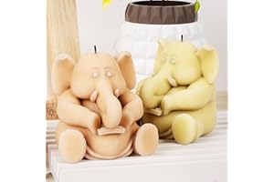 EVERELAM Slouch Animal Mold Lazy Animal Mold Elephant Candle Mold Elephant Resin Mold Clay Mold Jewelry Resin Casting Mold Candle Making Molds Craft Supplies 3D Mold Silicone Mold for Resin Casting Mold