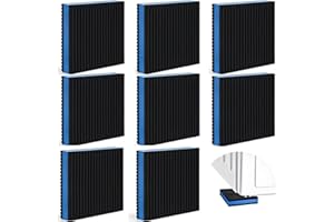 ZAVOOS 8 Pack Rubber Anti Vibration Pad, 4'' x 4'' x 7/8'' Heavy Duty EVA Sound Isolation Pads, Square Mechanical Vibration Damping Mat Floor Protector for Washing Machine, Dryers, Treadmill