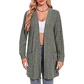 MONNURO Plus Size Cardigan Sweaters for Women Oversized Long Cardigan Open Front Sweaters Outwear with Pockets
