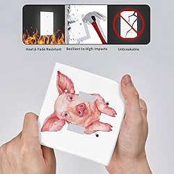 Moslion Pink Pig Double Toggle Light Switch Plate
