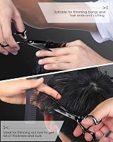 Lictin Hair Cutting Scissors 6.0 Inch Thinning Set Case Black Comb Clip view 6
