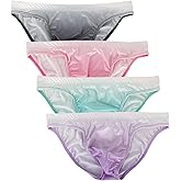 WINDAY Men Briefs Gradient Color Silk Low Rise Bikini Briefs and Breathable Underwear N2304