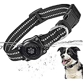 Furrigo Airtag Dog Collar, 100% Waterproof Integrated Apple Air Tag Dog Collars, Reflective GPS Dog Collar with Hard PC AirTa