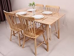 Kesfey Clear Plastic Table Cover Protector 54 x 54