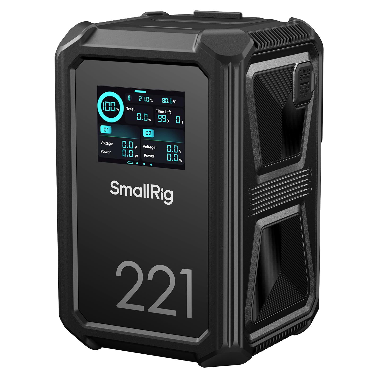 Photo 1 of SMALLRIG V Mount Battery, 221Wh/15000mAh V-Mount Battery with 8-Port, 140W 2.5H USB-C Fast Charge, IP54 Water/Dust Proof, 2.0" Touchscreen, APP Control Battery for Camera, Camcorder, Monitor, Light