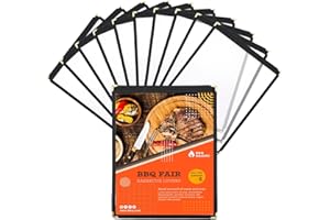 MYFULLY 8.5 x 11 Inch Menu Covers | Pack of 10 Transparent Restaurant Menu Covers, American Style Menu Holders for Restaurants, Bars, Cafes, Food & Drink (8.5"x 11" (1 Page, 2 View))