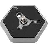 Camera Hexagonal Quick Release Plates, 3049 1/4" Screw Adapter Camera Accessories for 030-14 RC0 3063 Photo Studio Accessories 3038 3039 3047 3055 3055S 3063