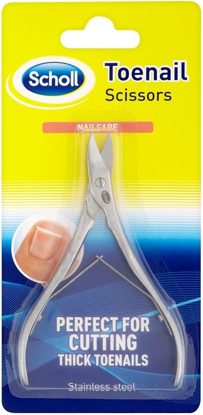 Scholl Nail Care Toe Nail Scissors Heavy Duty Stainless Steel Clippers Thick