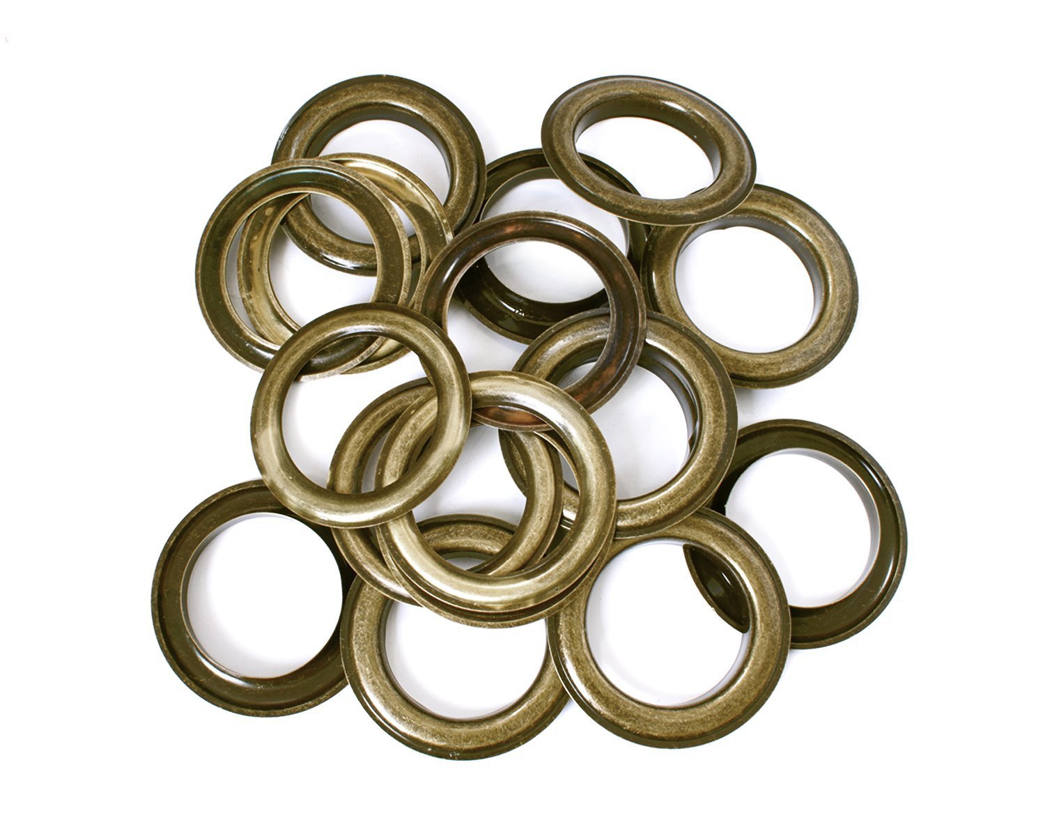 Trimming Shop 30mm Bronze Eyelets Rings with Washers Perfect for Leather Craft, Curtains