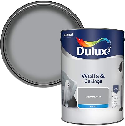 Dulux Walls & Ceilings Matt Emulsion Paint Warm Pewter 5L