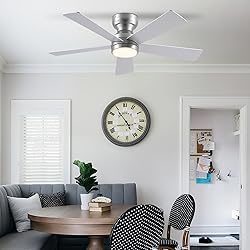 46" Ceiling Fan with Lights Low Profile, Flush
