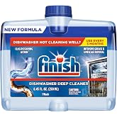 Finish Dishwasher Cleaner Liquid, Limescale Remover, 8.45oz | Dishwasher Grease &amp; Hard Water Stain Remover, 3 Month Supply, Fight Odors, Maintains Performance, Dish Washer Machine Cleaner