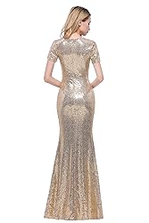 Sparkle Dark Navy Sequins Bridesmaid Dresses Cowl